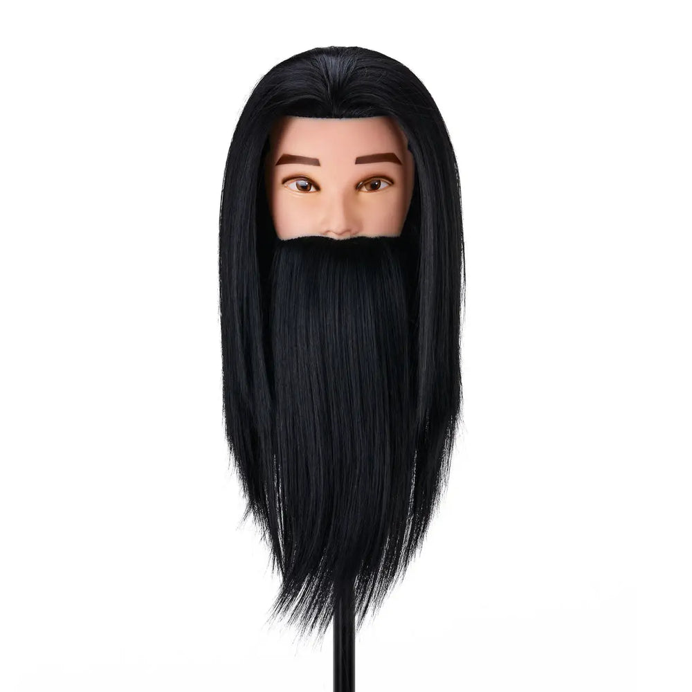 Trainingskopf mit Friseurbarthaar Gabbiano WZ4 synthetisches Haar Farbe 1# Länge 8’’ + 6’’