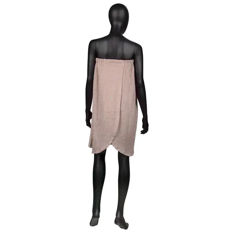 Pinkes ärmelloses Handtuchkleid als Produkt Umhang Frotte Nr 25 beige