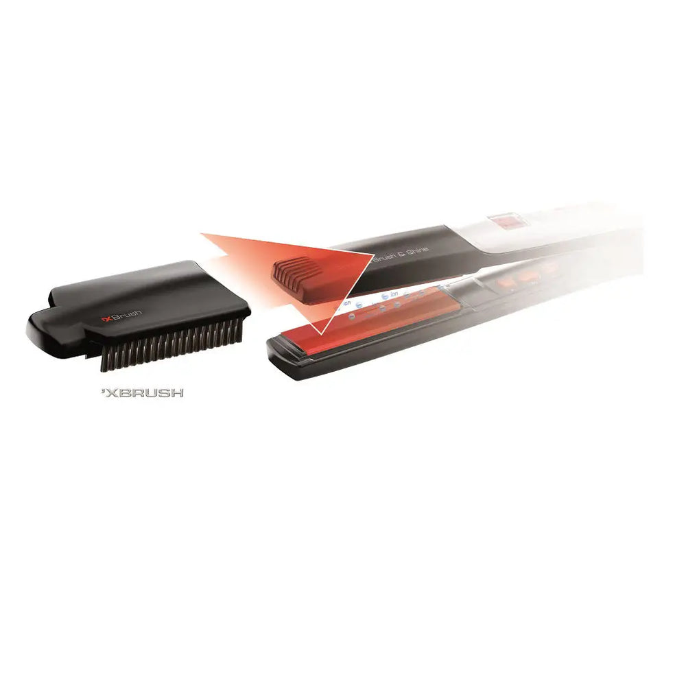Schwarzer Haarglättungsbürste Valera Swissx Agility Shine&Brush für glattes Haar