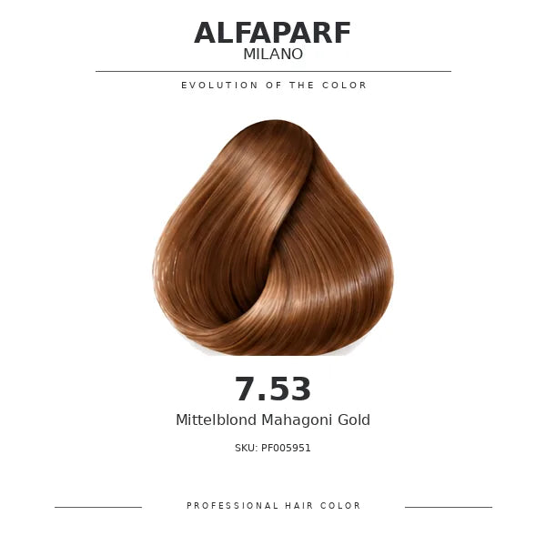 Alfaparf Milano Evolution of the Color Warm Browns 7.53 Mittelblond Mahagoni Gold PF005951