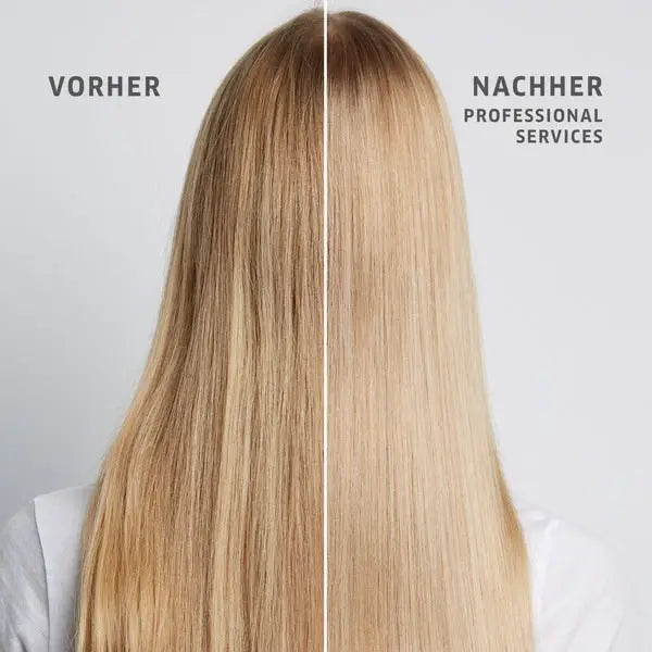 Haare vor und nach professioneller Behandlung mit WELLA Color Motion Pre-Color Treatment