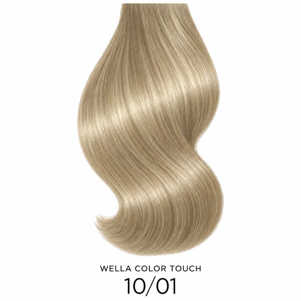 Wella Color Touch Pure Naturals 10/01 – Haarfarbmuster auf weißem Hintergrund