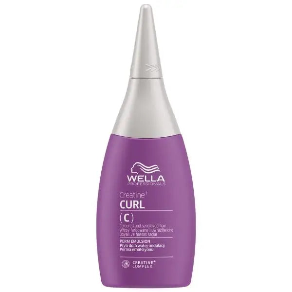 Lila Flasche Wella Creatine Curl Dauerwellenmittel für lockige Haare
