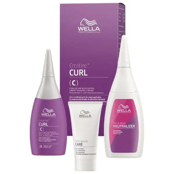 Wella Creatine + Curl Haar Set mit Lockenpermanent Kit für welliges Haar