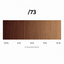 Wella Magma /73 Braun-Gold 2/0-6/0 – Haarfarbmuster bei 1,9 %, 4 %, 6 %, 9 % und 12 % Entwicklerstärke