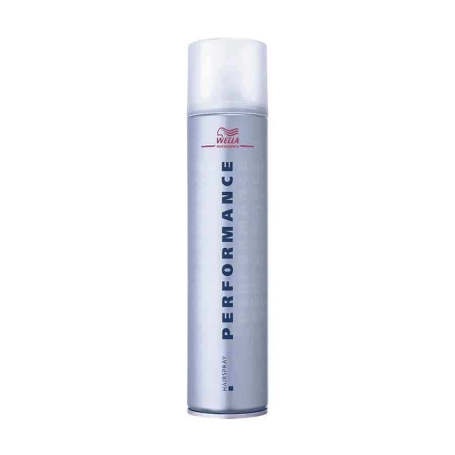 Silbernes Haarspray Döschen von Wella Performance auf weißem Hintergrund