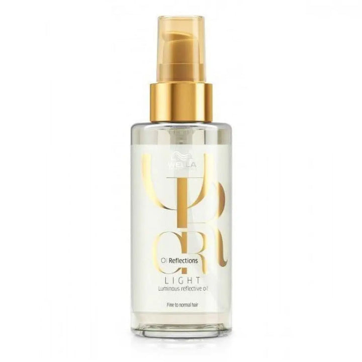 Wella Professionals Oil Reflections Light Luminous Reflective Oil in klarer Flasche mit goldener Pumpe