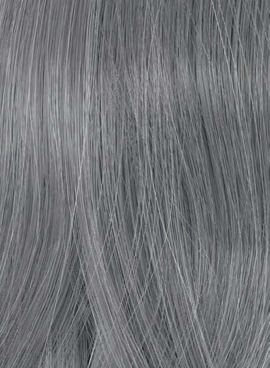 Wella True Grey Steel Glow Dark – Original-Haarmuster aus der Hersteller-Farbkarte