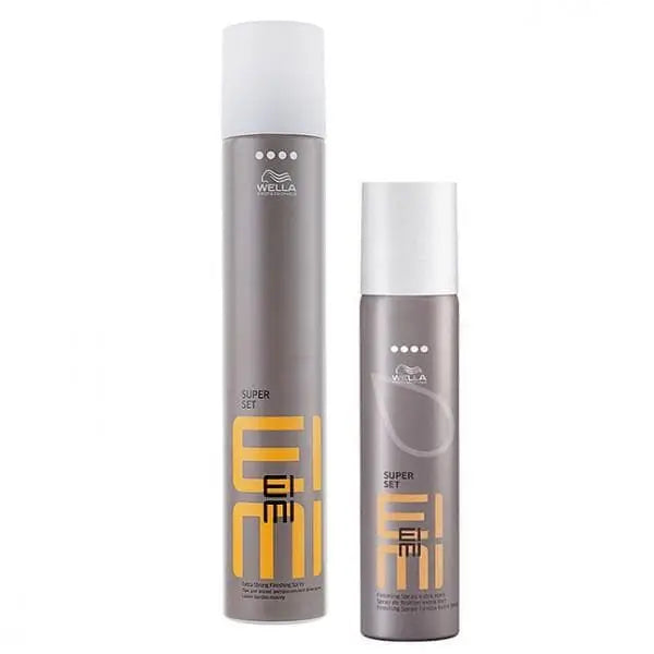 Zwei Wella Wp Eimi Super Set Haarspray Dosen für starken Halt