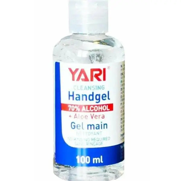 Flasche des YARI Reiniger-Handgels mit Aloe Vera 100ml