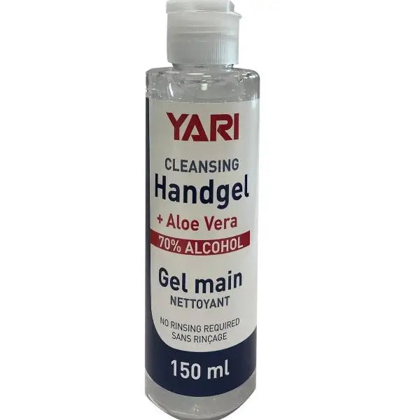 Klares Flasche Handdesinfektionsgel YARI Cleansing Handgel Aloe Vera 150ml