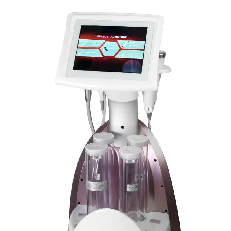 Facial Behandlungsgerät mit Bildschirm und Fluidbehältern für Yoshida Gerät Wasserstoffreinigung Lotos 5in1