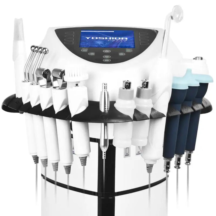 Mehrzweckgerät Yoshida Facial Machine mit verschiedenen Aufsätzen für professionelle Hautpflege