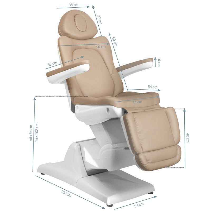 Azzurro Elektrische Kosmetikliege 870 3 Motoren Cappuccino