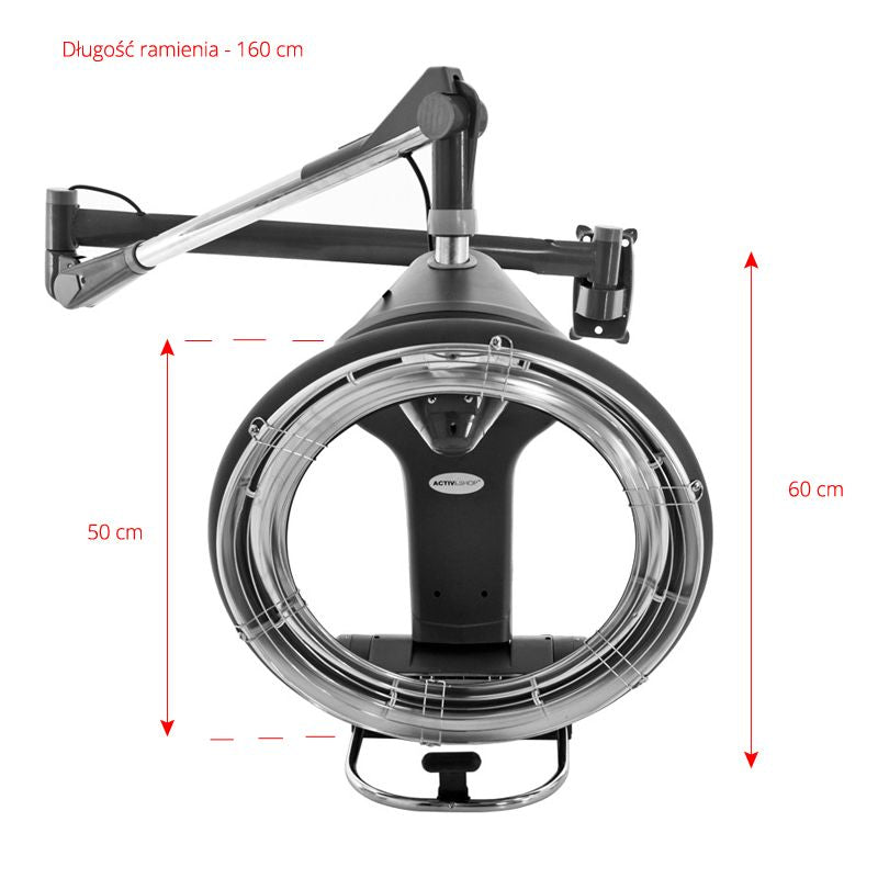 Gabbiano Infrarothaube Trockenhaube mit Wandarm fd-101w Silber