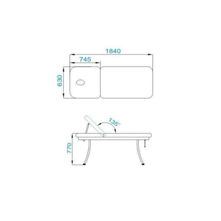 Azzurro Massageliege 328 Weiß