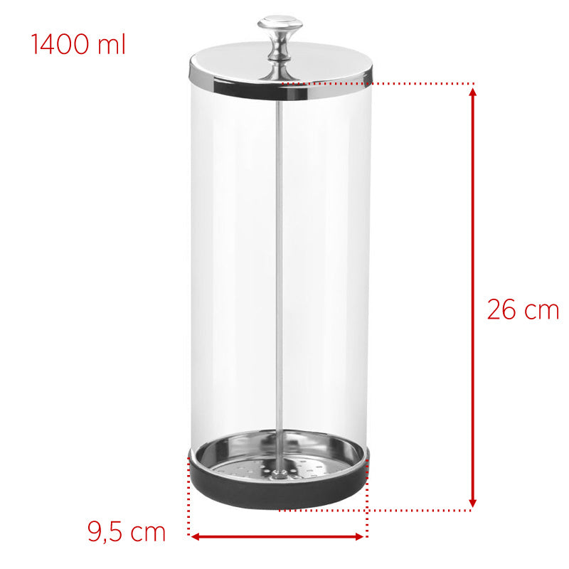 Glasbehälter für Instrumentendesinfektion 1400ml