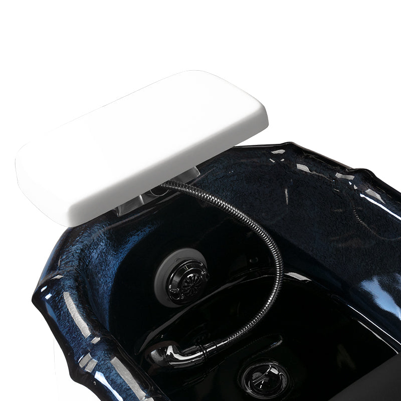 Fusspflegestuhl pediküre SPA AS-261 Schwarz-Weiß mit Massagefunktion