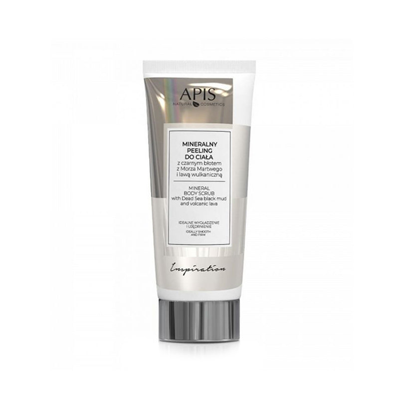 apis inspiration, mineralisches Körperpeeling mit schwarzem Schlamm aus dem Toten Meer und vulkanischer Lava - Anti-Cellulite, 200 ml