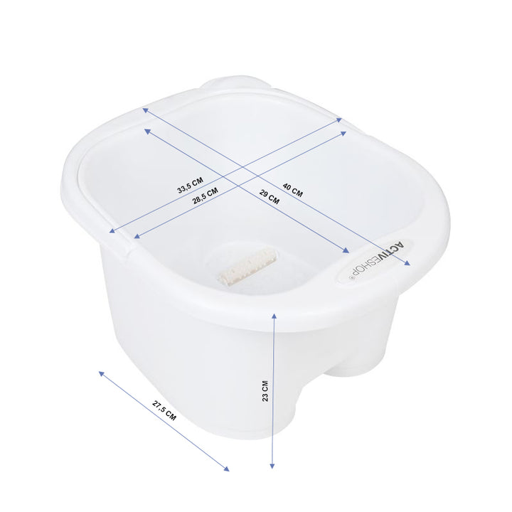 Fußbadewanne-Schüssel mit Massagerollen weiß