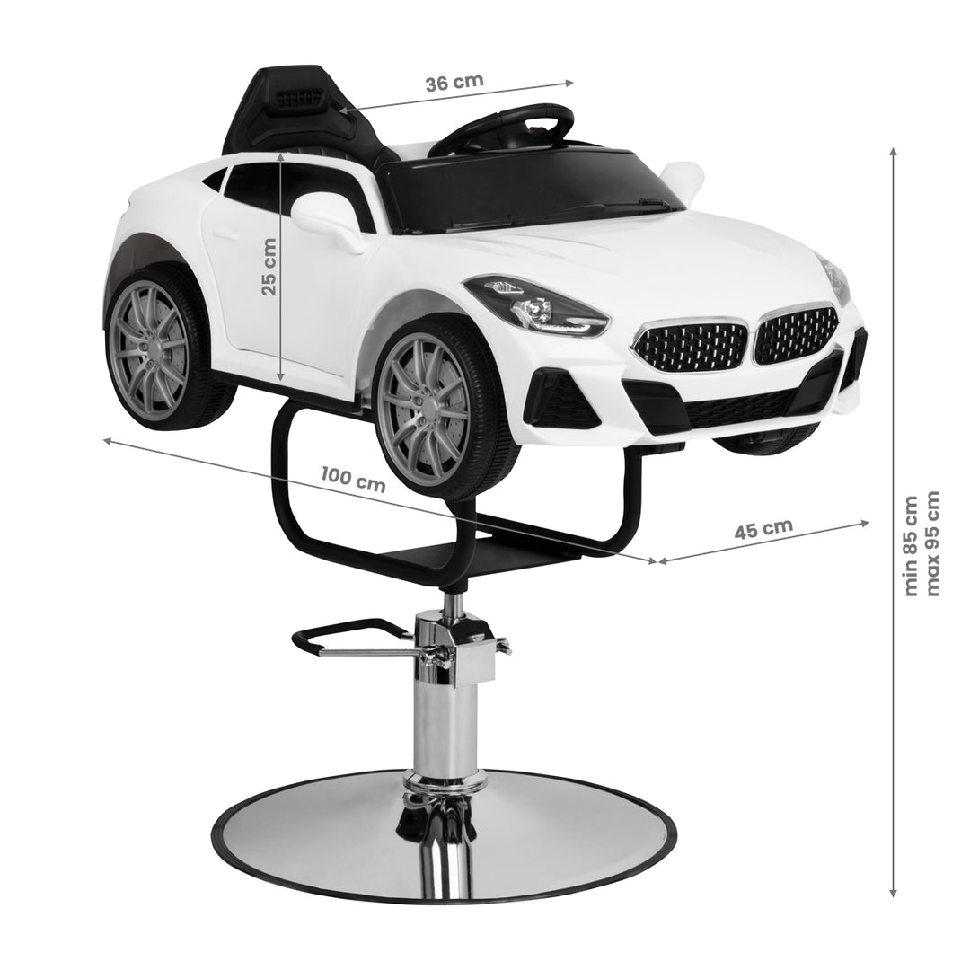 Gabbiano Friseurstuhl für Kinder BMW Auto Weiß