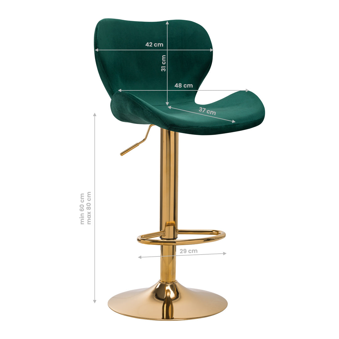 Barhocker QS-B15 Grün Samt