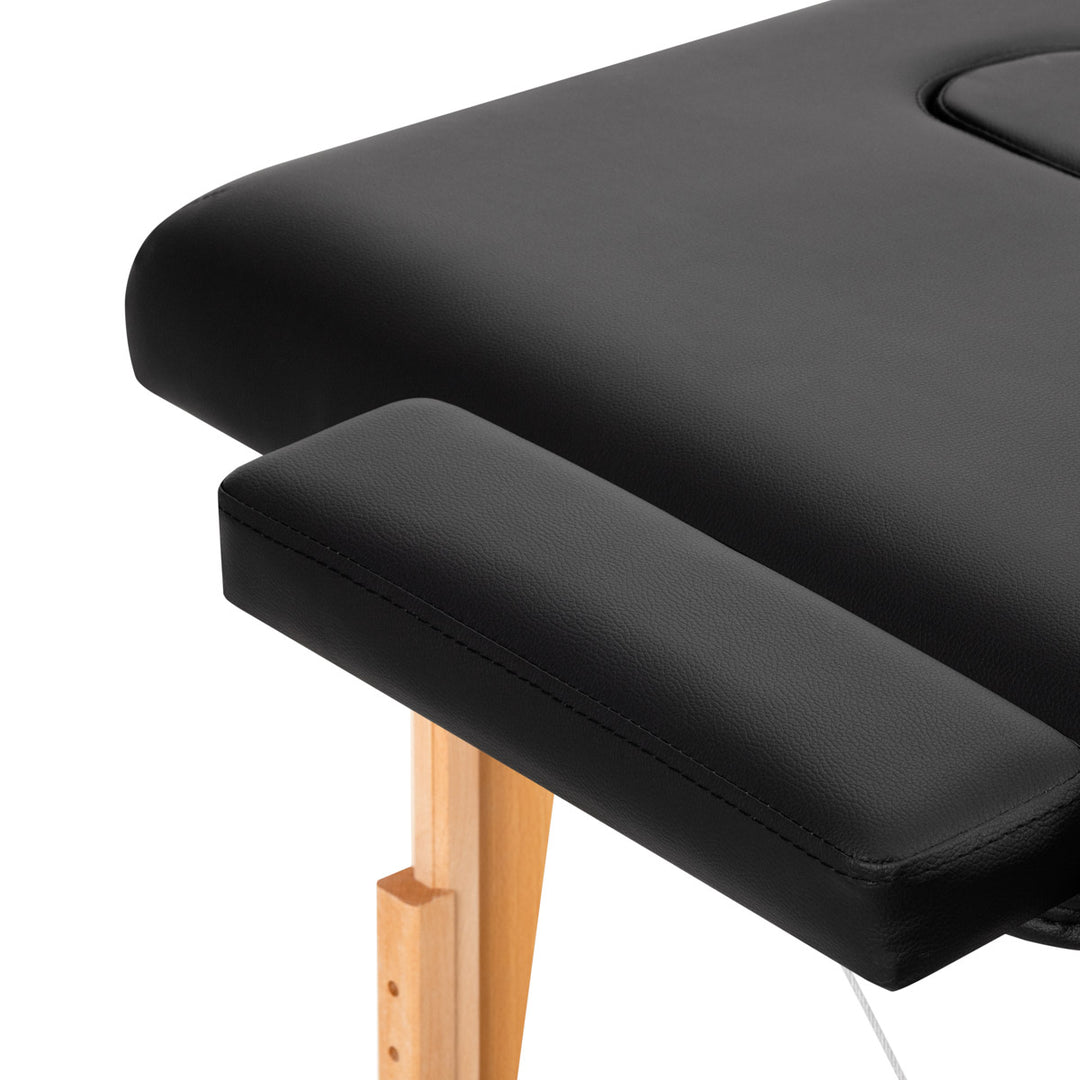 Klapp-Massageliege Komfort LUX 190X70 3-teilig Schwarz