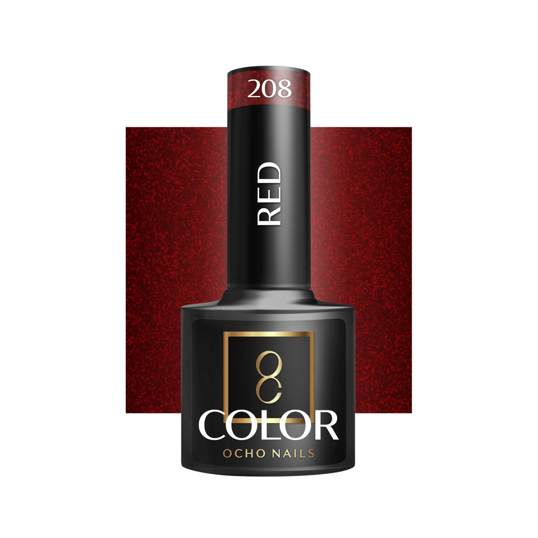 OCHO NAILS Hybrid-Nagellack rot 208 -5 g