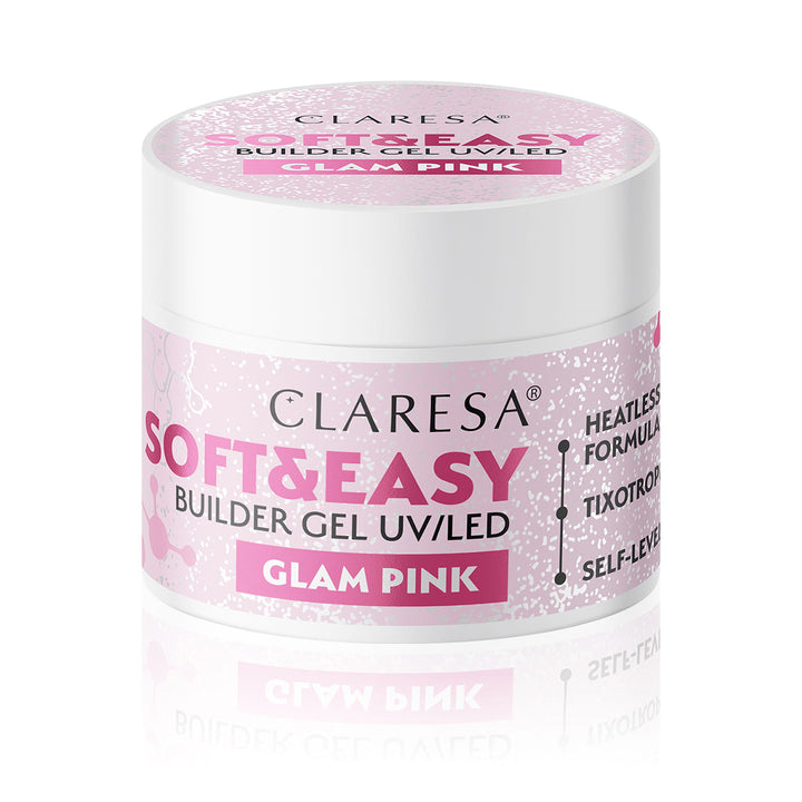 Claresa Aufbaugel Soft&Easy glamourös pink 90g