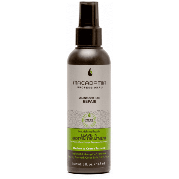 Macadamia Nourishing Repair Leave-In Protein Treatment.